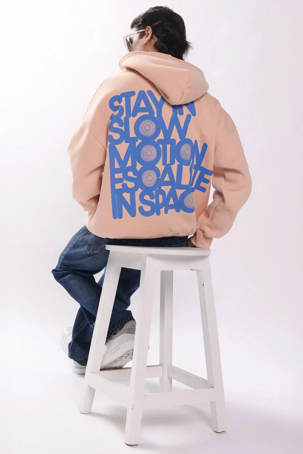 Typography Puff Print Oversized Hoodie