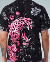 Roar Bloom Oversized Tee – Jungle Black