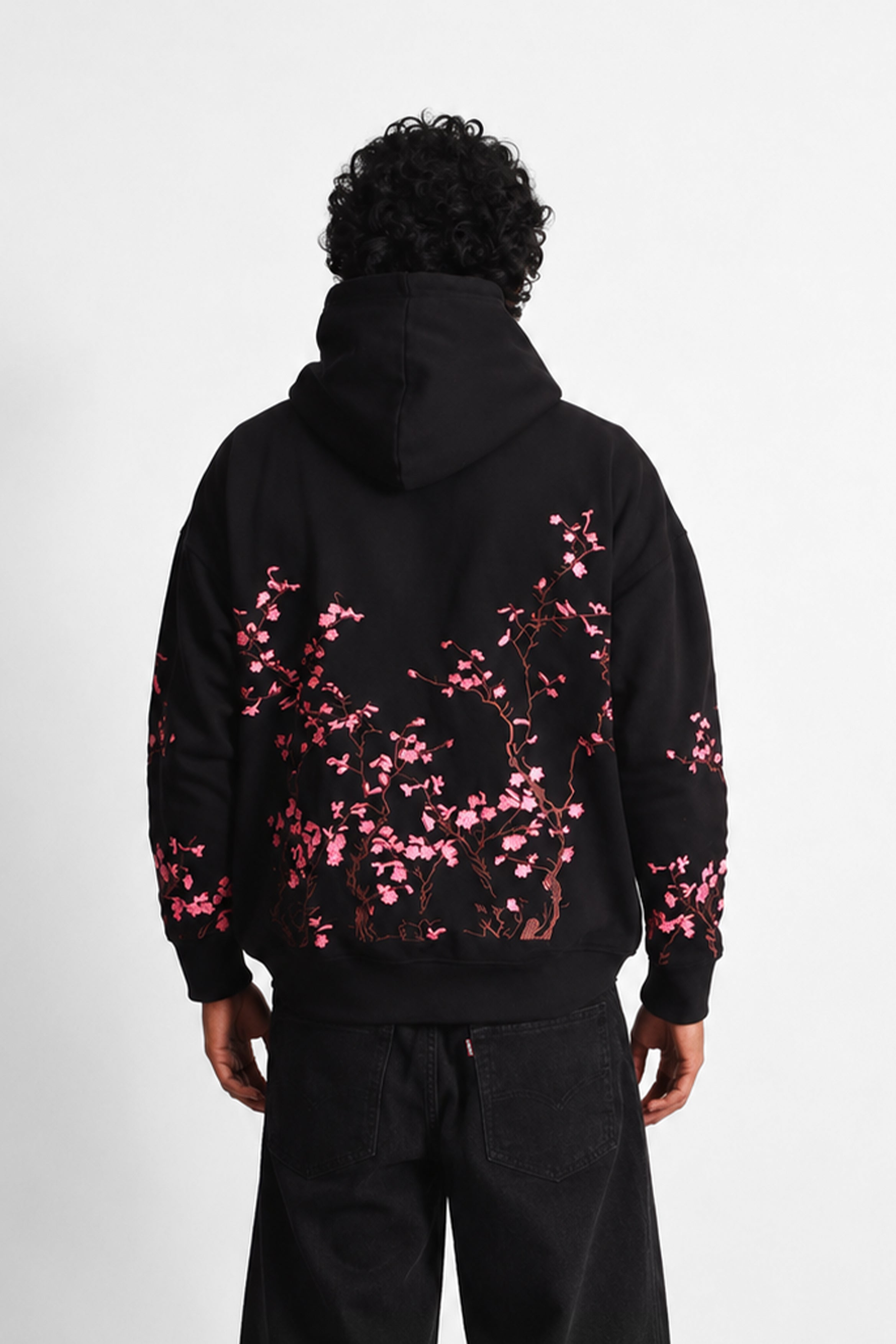 Cherry Blossom Black Hoodie