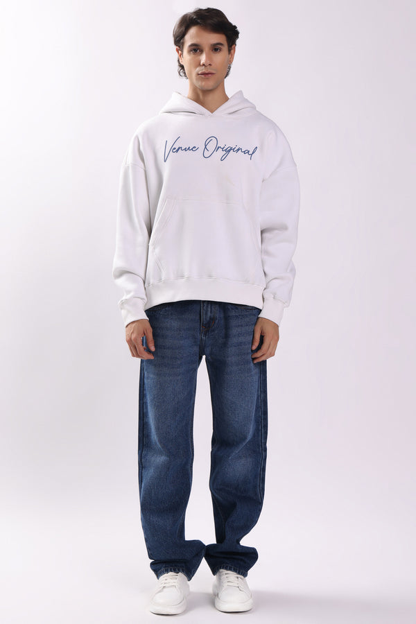 Flying Parrot Puff Print Oversized Hoodie