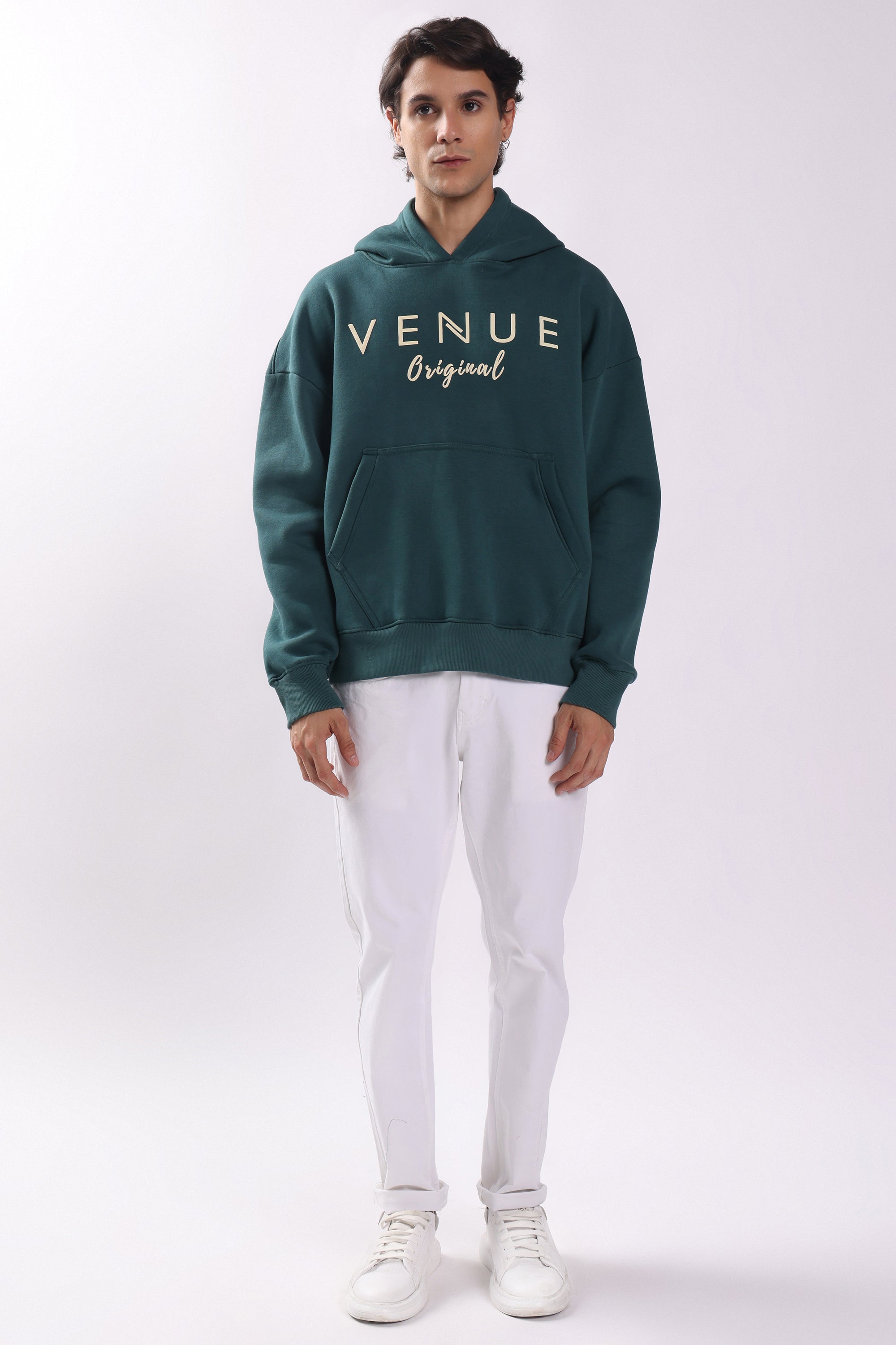 Whale Print Oversized Hoodie