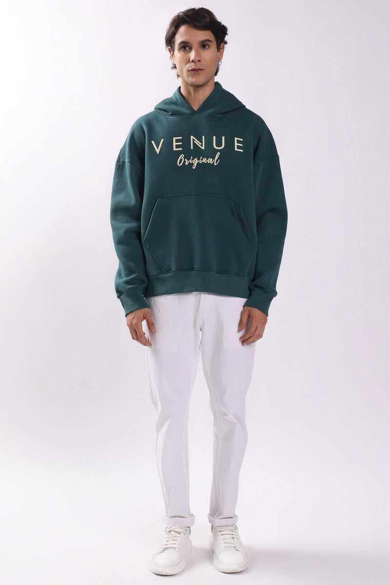 Whale Print Oversized Hoodie