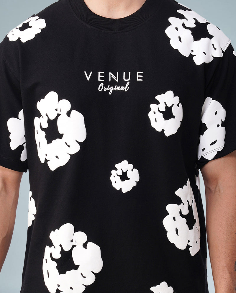 Pop Vibe Oversized Tee – Midnight Butter