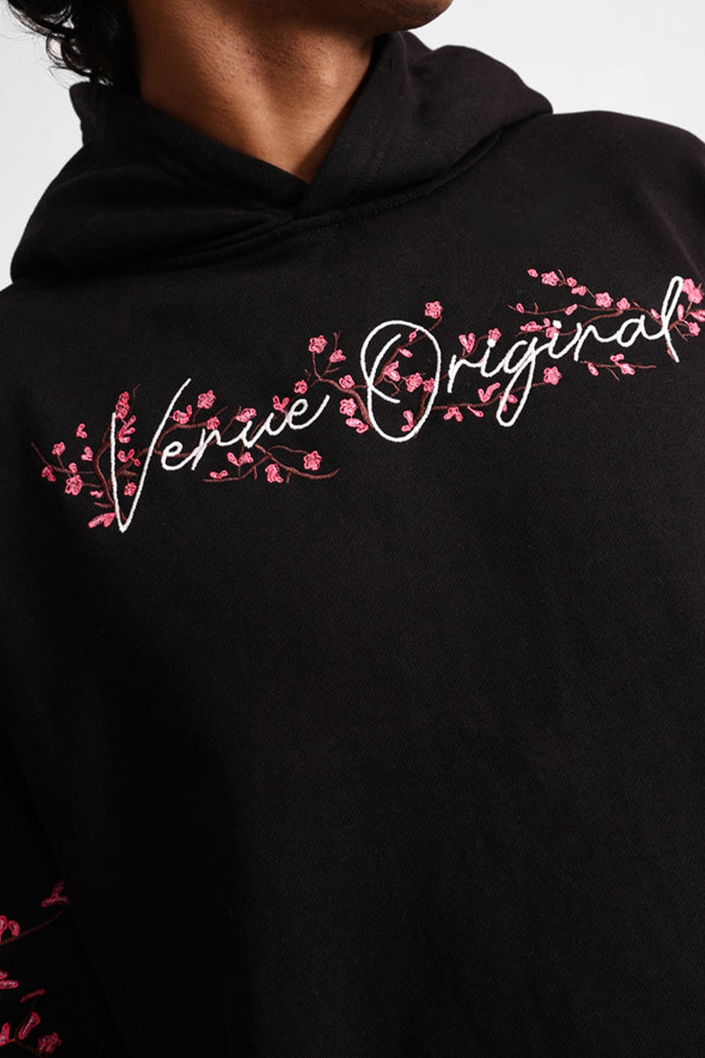 Cherry Blossom Black Hoodie
