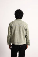Olive Stonewash Denim Jacket
