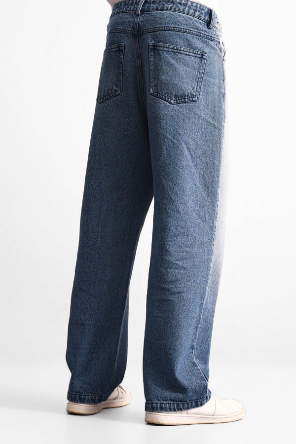 Indigo Drift Embroidered Denim Pants