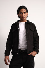 Midnight Black Suede Jacket