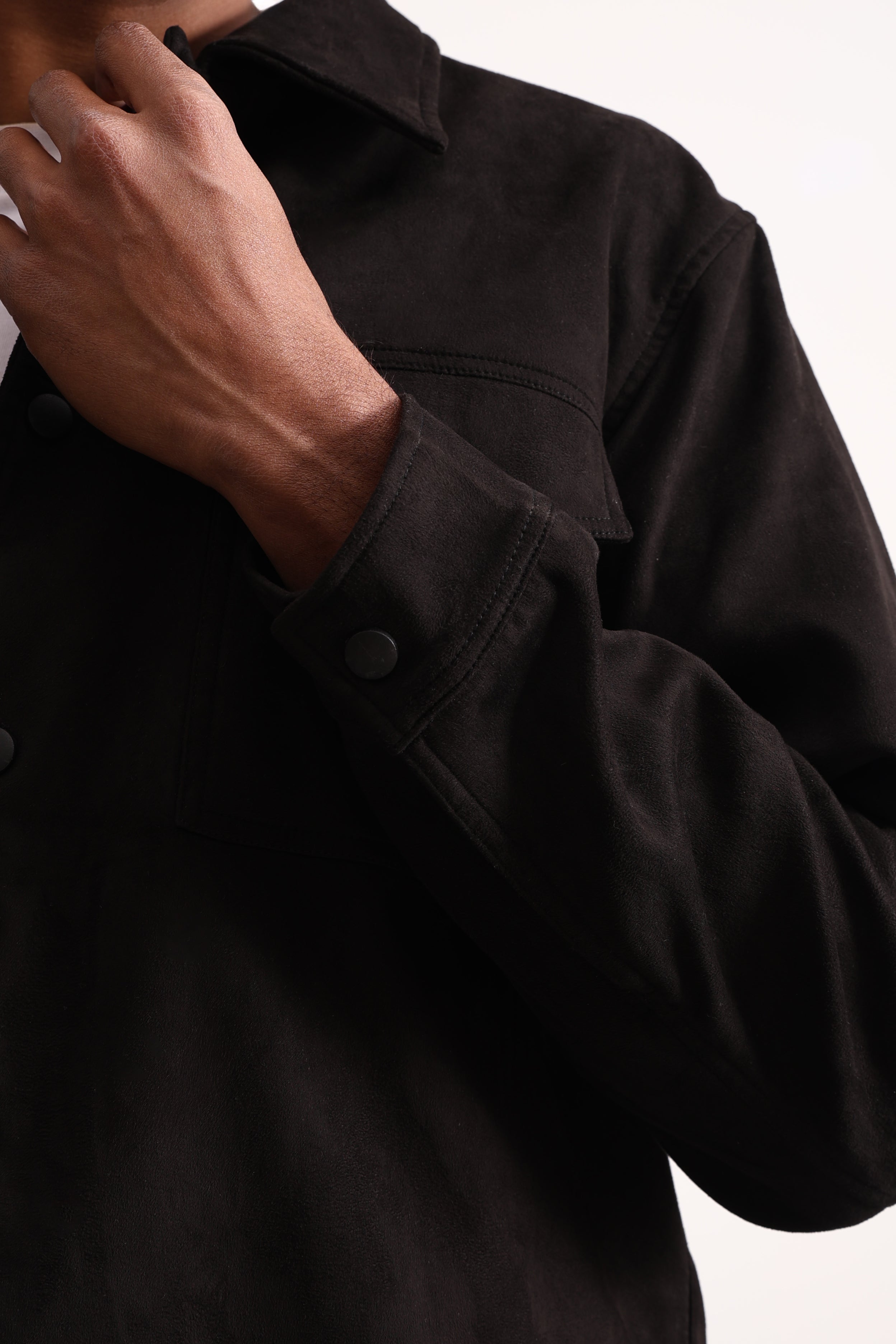 Midnight Black Suede Jacket