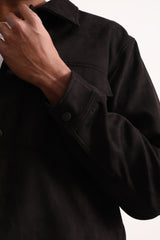 Midnight Black Suede Jacket