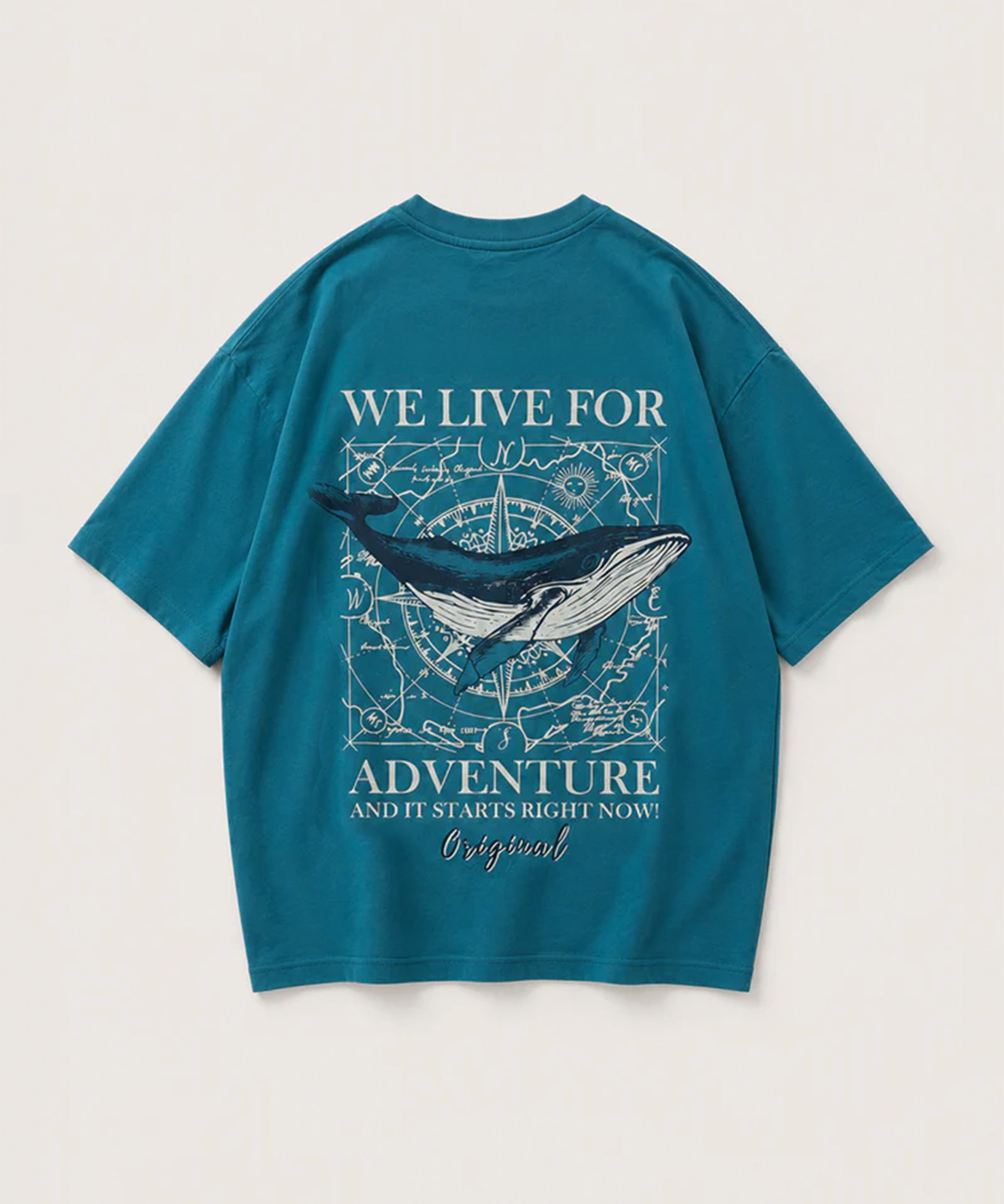 Whale Print Oversized T-shirt