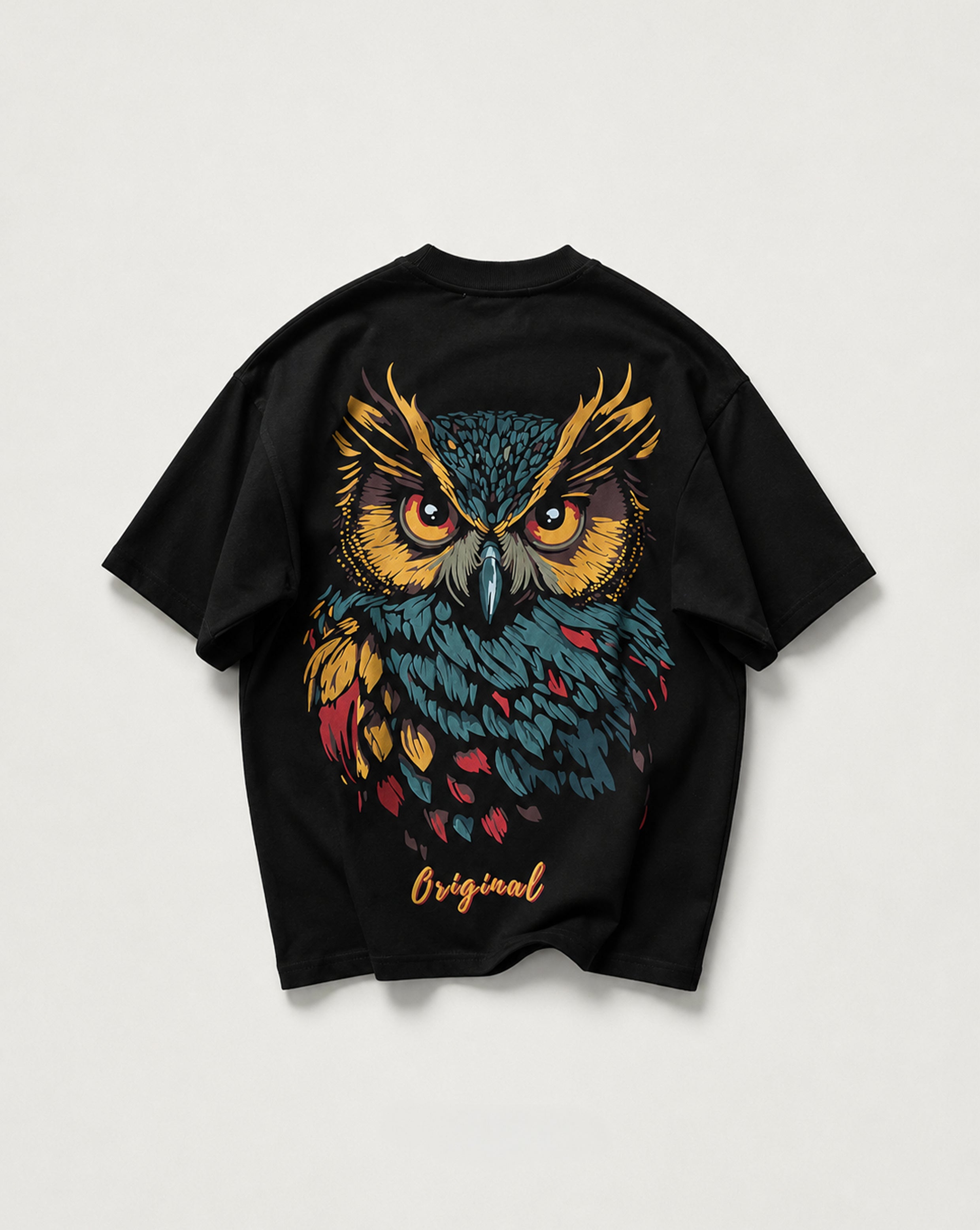 Night Owl Puff Print Oversized T-shirt