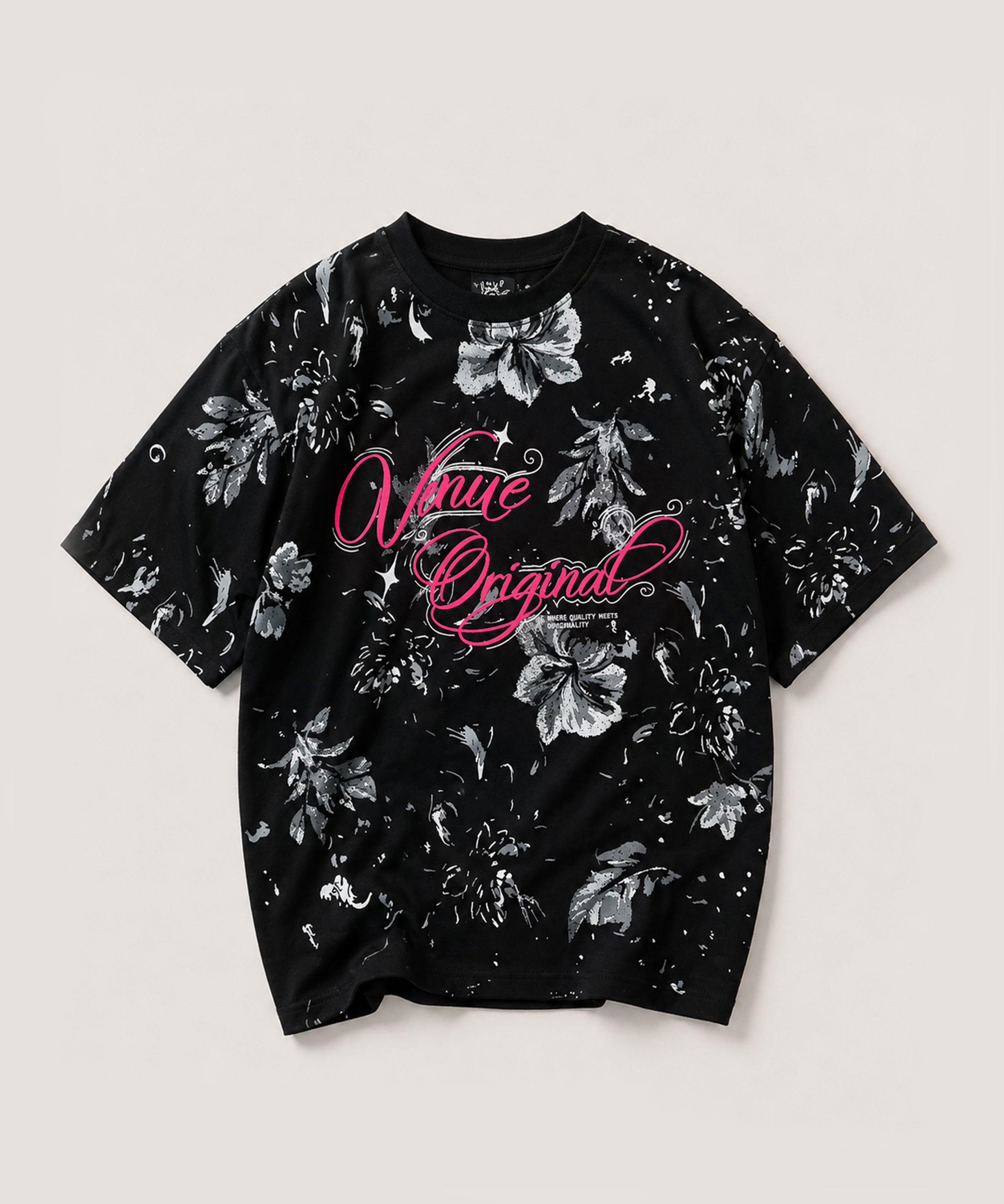 Roar Bloom Oversized Tee – Jungle Black