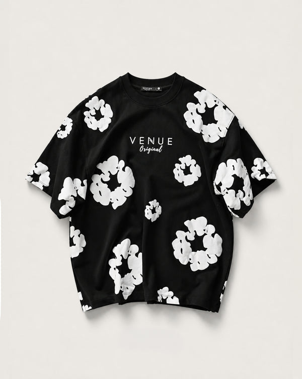 Pop Vibe Oversized Tee – Midnight Butter