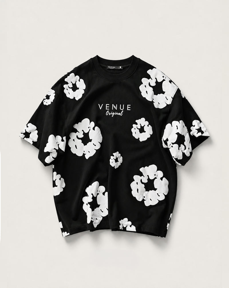 Pop Vibe Oversized Tee – Midnight Butter