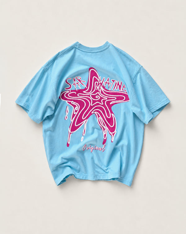Star Print Puff Print Oversized T-shirt