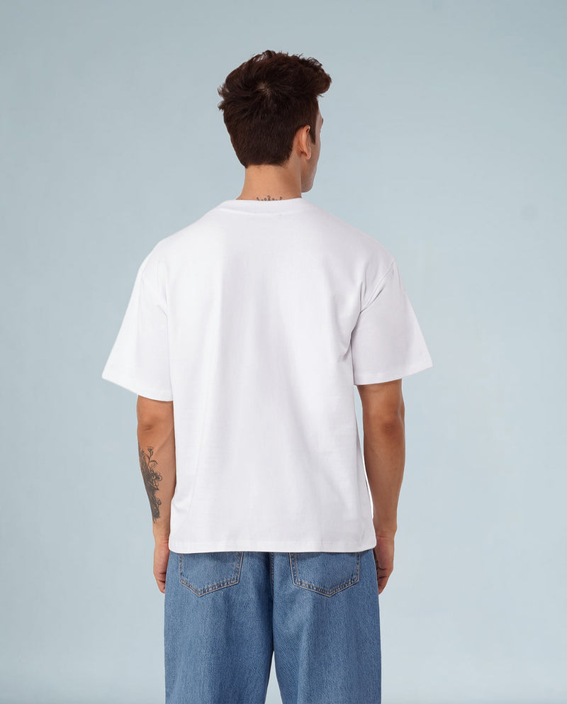Scripted Chaos Oversized Tee – Red Ink Manifest Drop